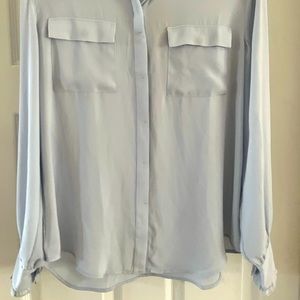 Loft, medium, button down blouse with cuffed sleeves